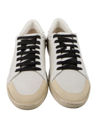 Saint Laurent Leather Colorblock Pattern Sneakers