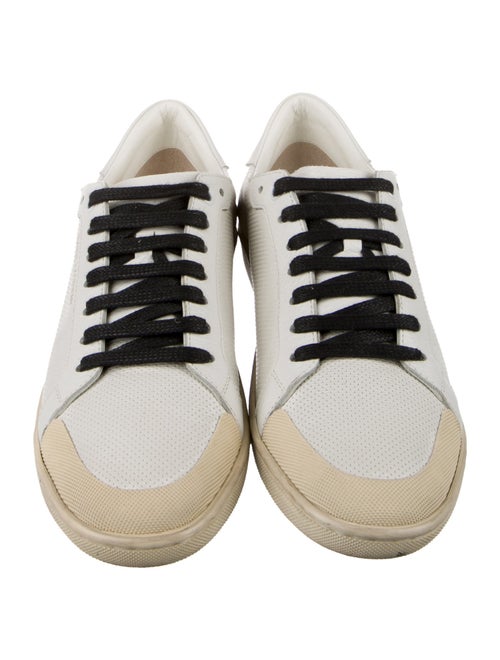Saint Laurent Leather Colorblock Pattern Sneakers