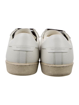 Saint Laurent Leather Colorblock Pattern Sneakers