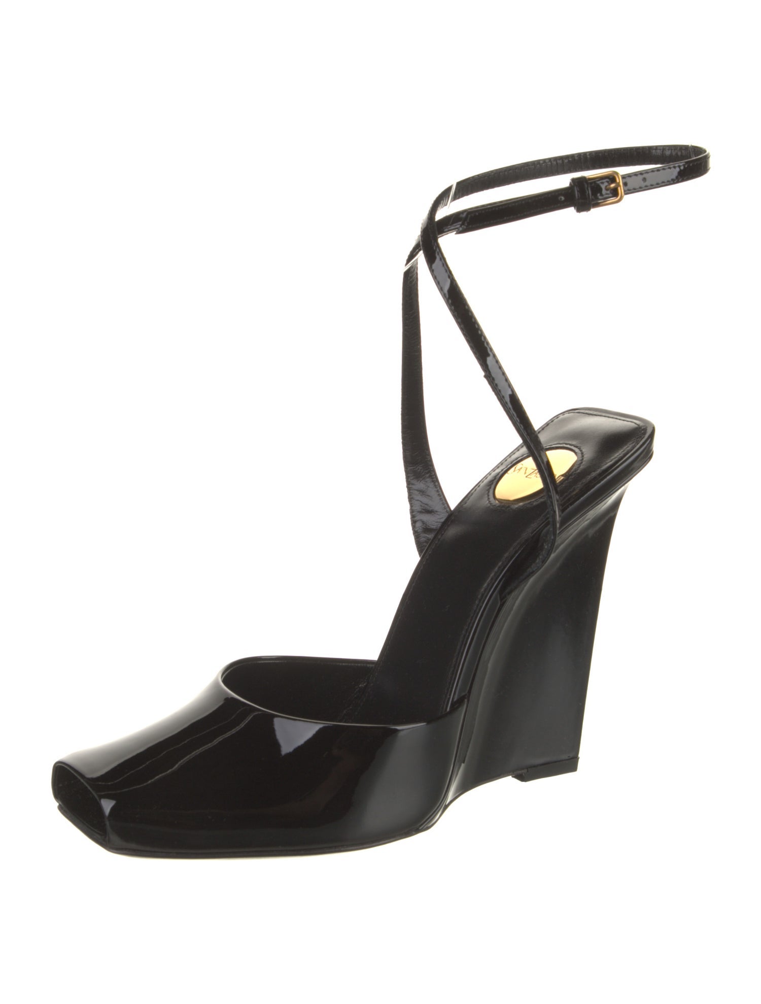 Saint Laurent Patent Leather Slingback Pumps