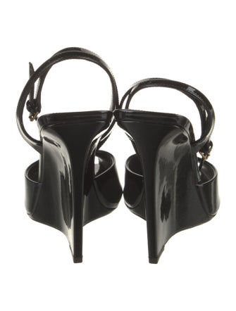 Saint Laurent Patent Leather Slingback Pumps