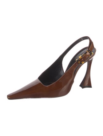 Saint Laurent Patent Leather Slingback Pumps
