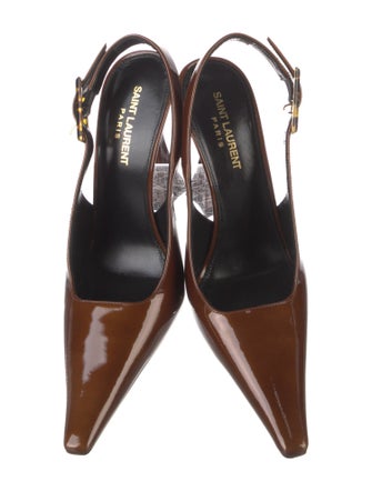 Saint Laurent Patent Leather Slingback Pumps