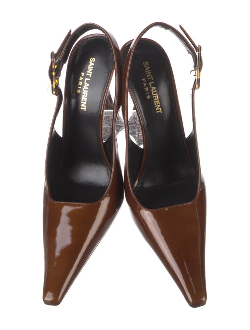 Saint Laurent Patent Leather Slingback Pumps