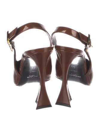 Saint Laurent Patent Leather Slingback Pumps