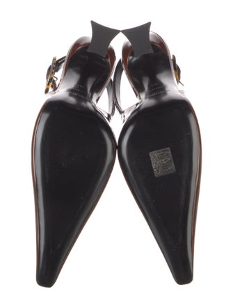 Saint Laurent Patent Leather Slingback Pumps
