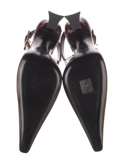 Saint Laurent Patent Leather Slingback Pumps