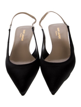 Saint Laurent Satin Slingback Pumps