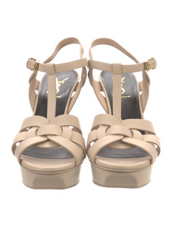 Saint Laurent Leather T-Strap Sandals