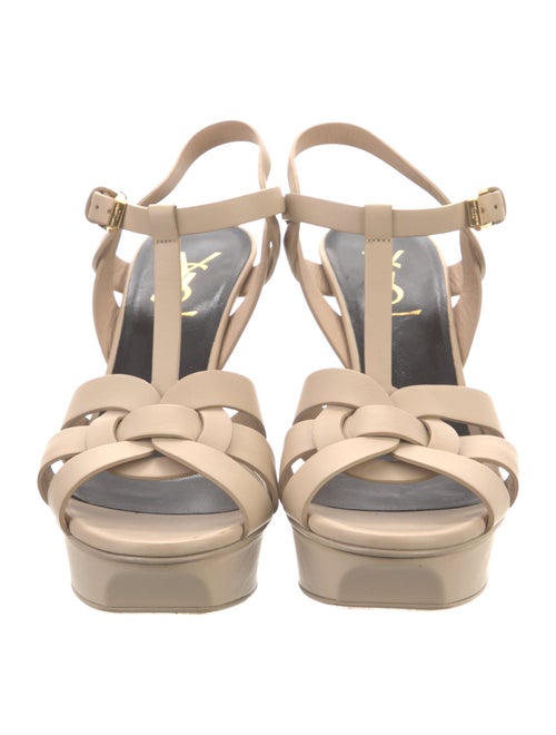 Saint Laurent Leather T-Strap Sandals