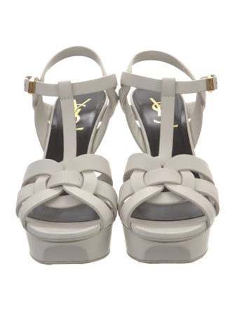 Saint Laurent Leather Slingback Sandals