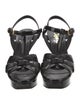 Saint Laurent Patent Leather T-Strap Sandals