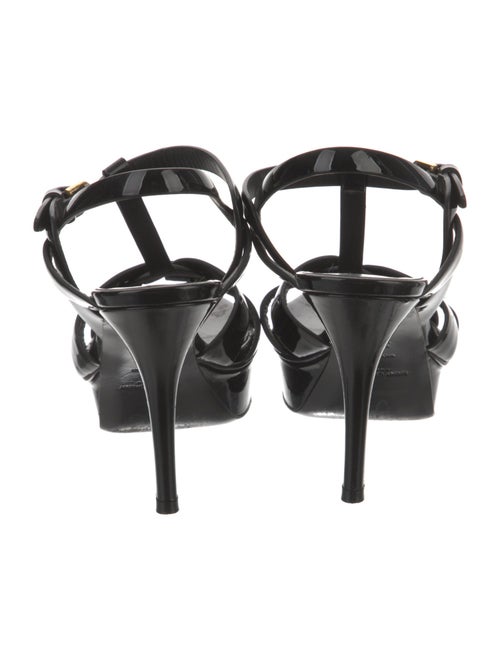 Saint Laurent Patent Leather T-Strap Sandals