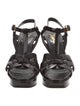 Saint Laurent Patent Leather T-Strap Sandals