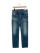 Saint Laurent High-Rise Straight Leg Jeans