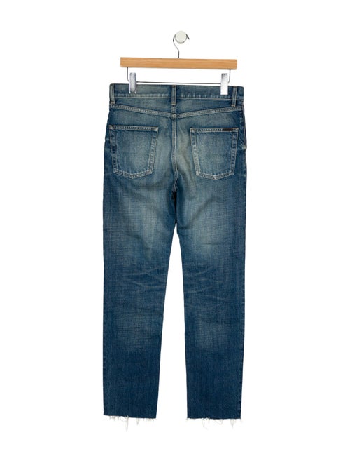 Saint Laurent High-Rise Straight Leg Jeans
