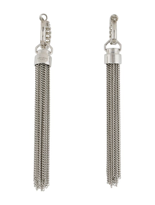Saint Laurent Chain Tassel Drop Earrings