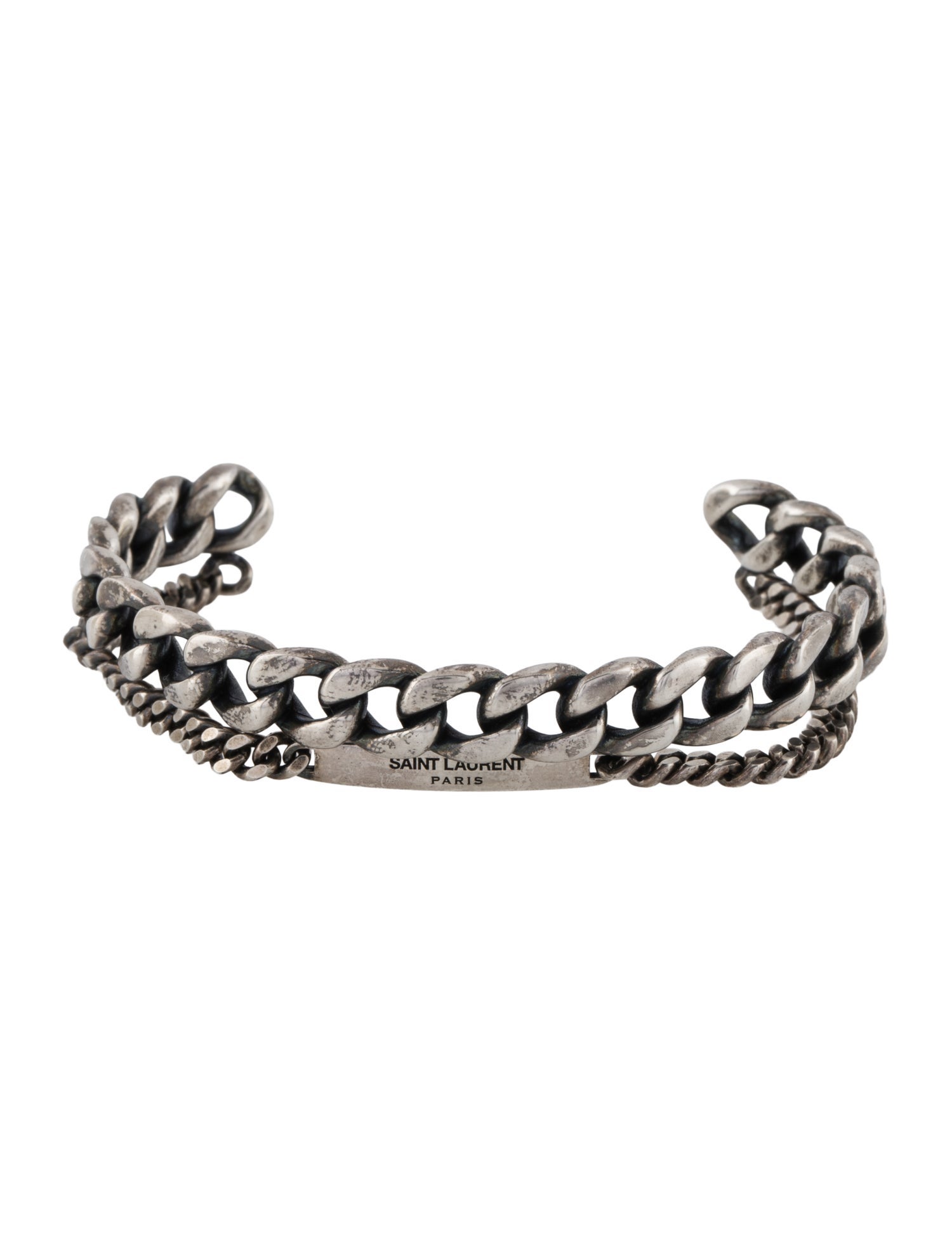 Saint Laurent Double Chain Cuff Bracelet