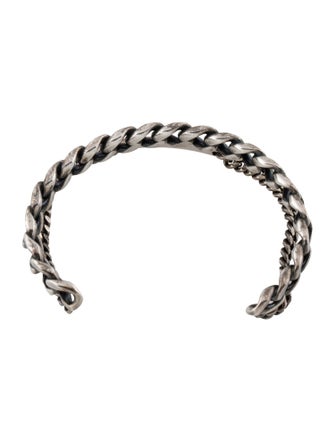 Saint Laurent Double Chain Cuff Bracelet