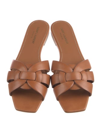 Saint Laurent Leather Slides