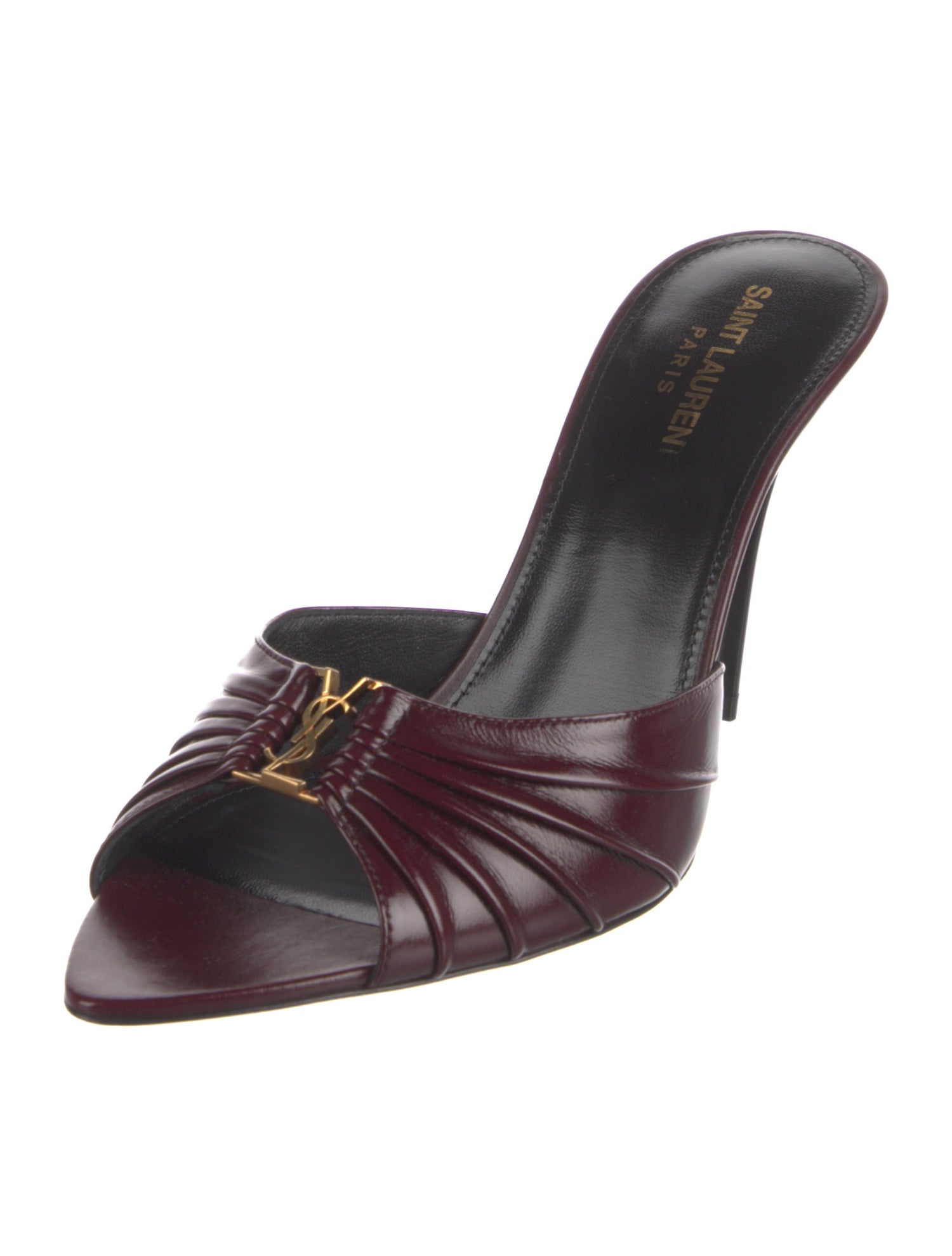 Saint Laurent Leather Slides