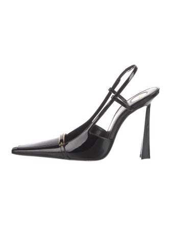 Saint Laurent Patent Leather Slingback Pumps