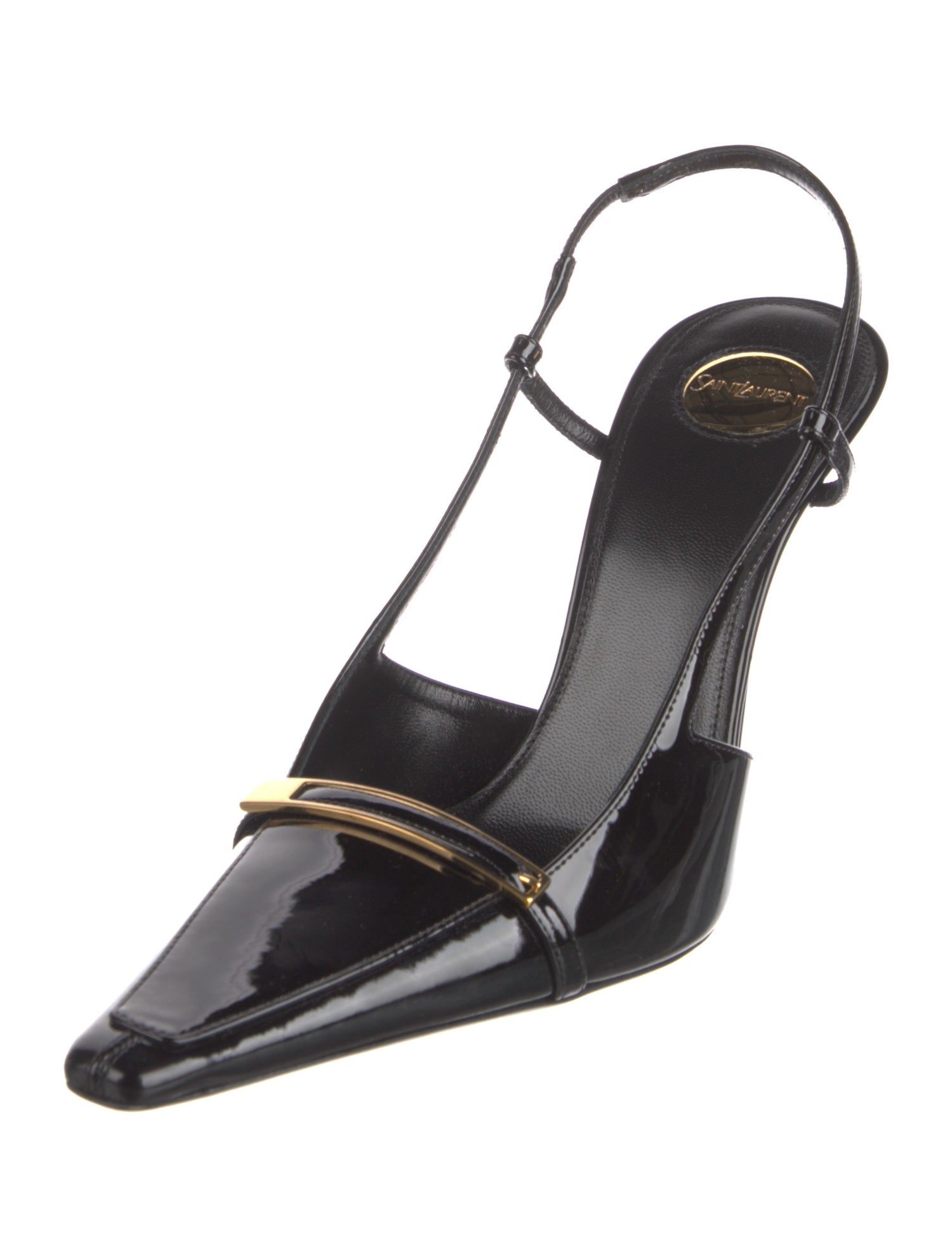 Saint Laurent Patent Leather Slingback Pumps