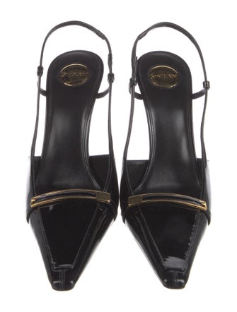 Saint Laurent Patent Leather Slingback Pumps