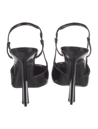 Saint Laurent Patent Leather Slingback Pumps