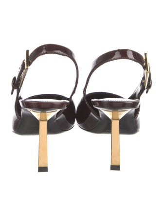 Saint Laurent Patent Leather Slingback Pumps