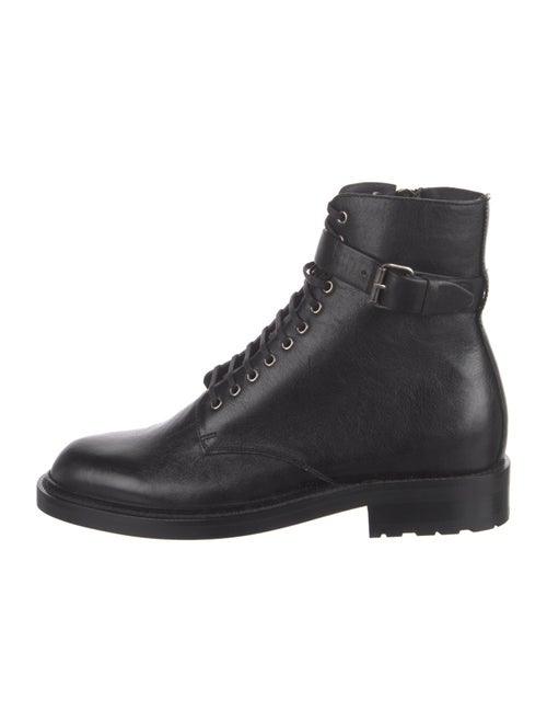 Saint Laurent Leather Lace-Up Boots
