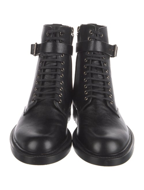 Saint Laurent Leather Lace-Up Boots