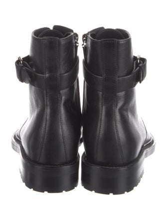 Saint Laurent Leather Lace-Up Boots