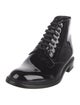 Saint Laurent Patent Leather Lace-Up Boots