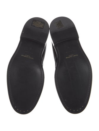 Saint Laurent Patent Leather Lace-Up Boots