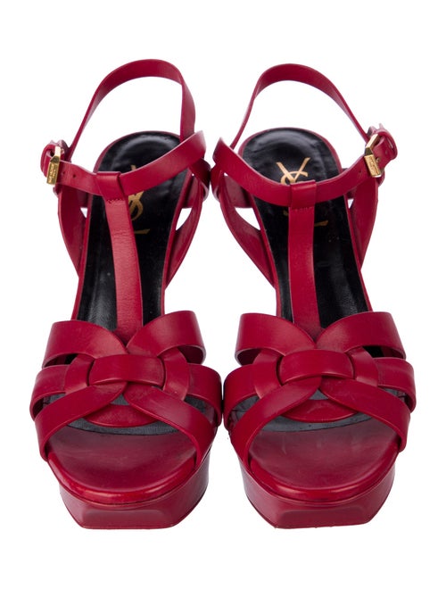 Saint Laurent Leather T-Strap Sandals