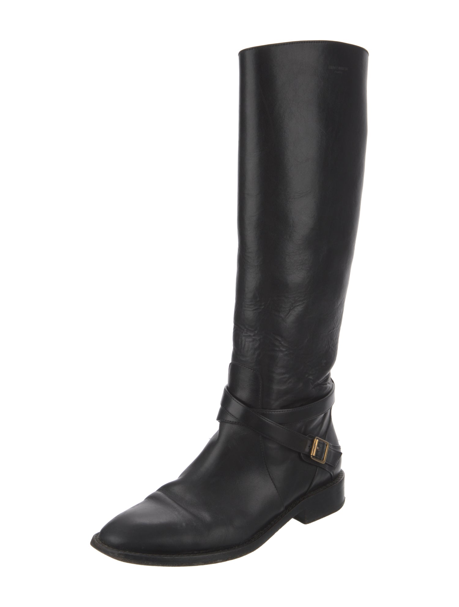 Saint Laurent Leather Riding Boots