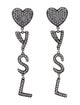 Saint Laurent Crystal Opyum YSL Clip-On Earrings