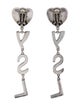 Saint Laurent Crystal Opyum YSL Clip-On Earrings