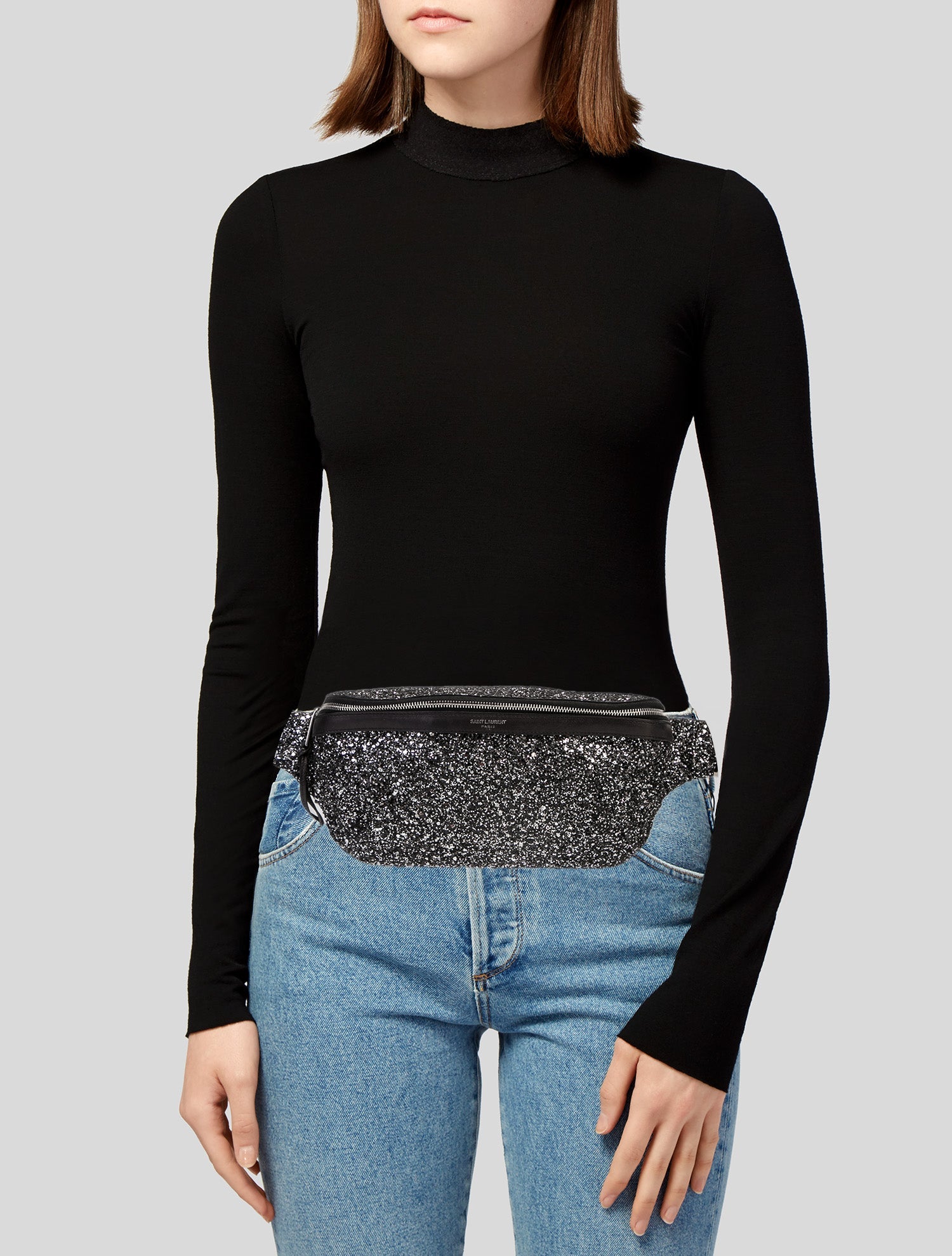 Saint Laurent Glitter Belt Bag
