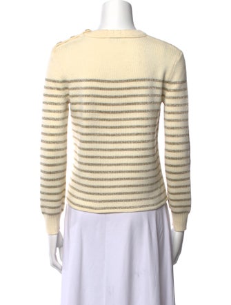 Saint Laurent Striped Crew Neck Sweater