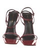 Saint Laurent Patent Leather Crystal Embellishments Sandals