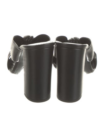 Saint Laurent Leather Cutout Accent Slides