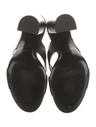 Saint Laurent Leather Cutout Accent Slides