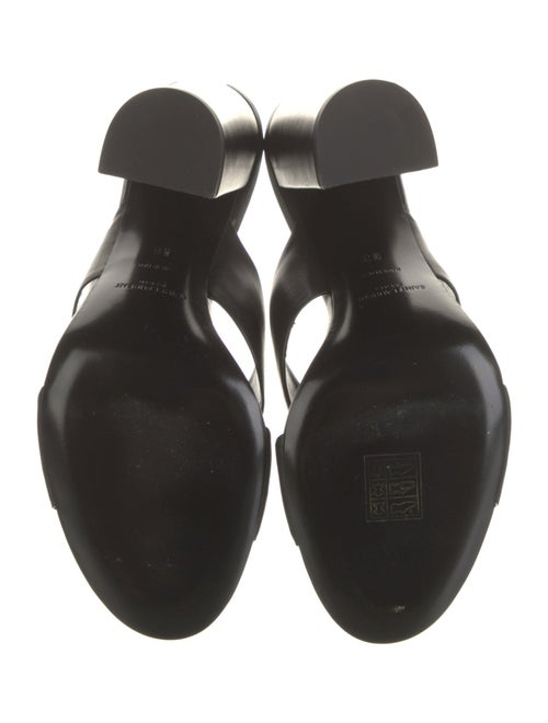 Saint Laurent Leather Cutout Accent Slides