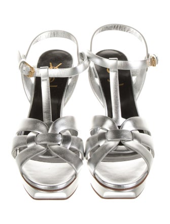 Saint Laurent Leather T-Strap Pumps