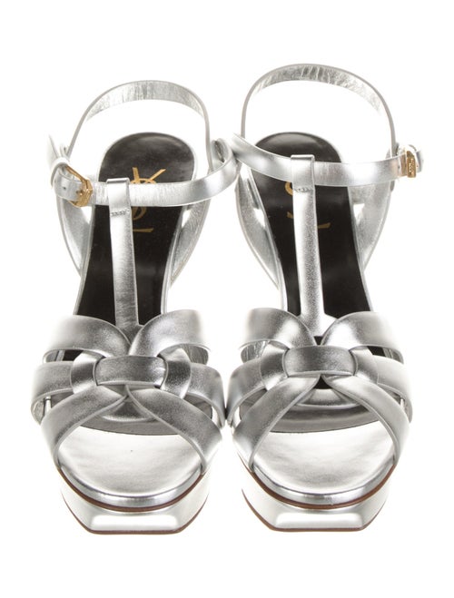 Saint Laurent Leather T-Strap Pumps