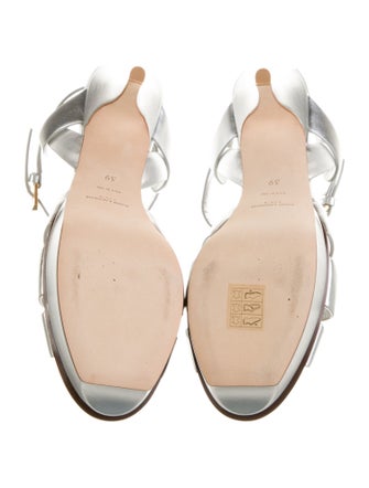 Saint Laurent Leather T-Strap Pumps