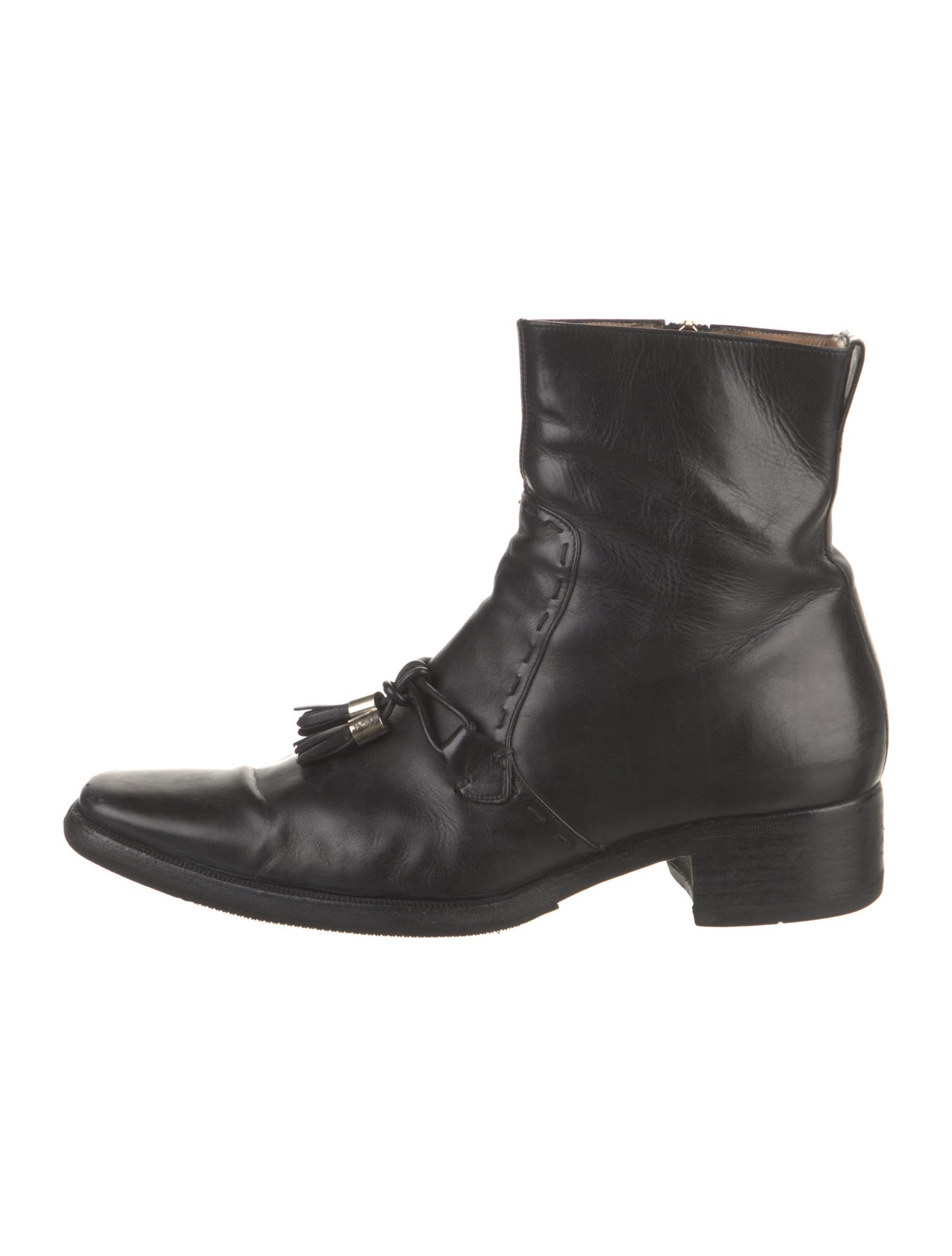 Yves Saint Laurent Rive Gauche Leather Boots