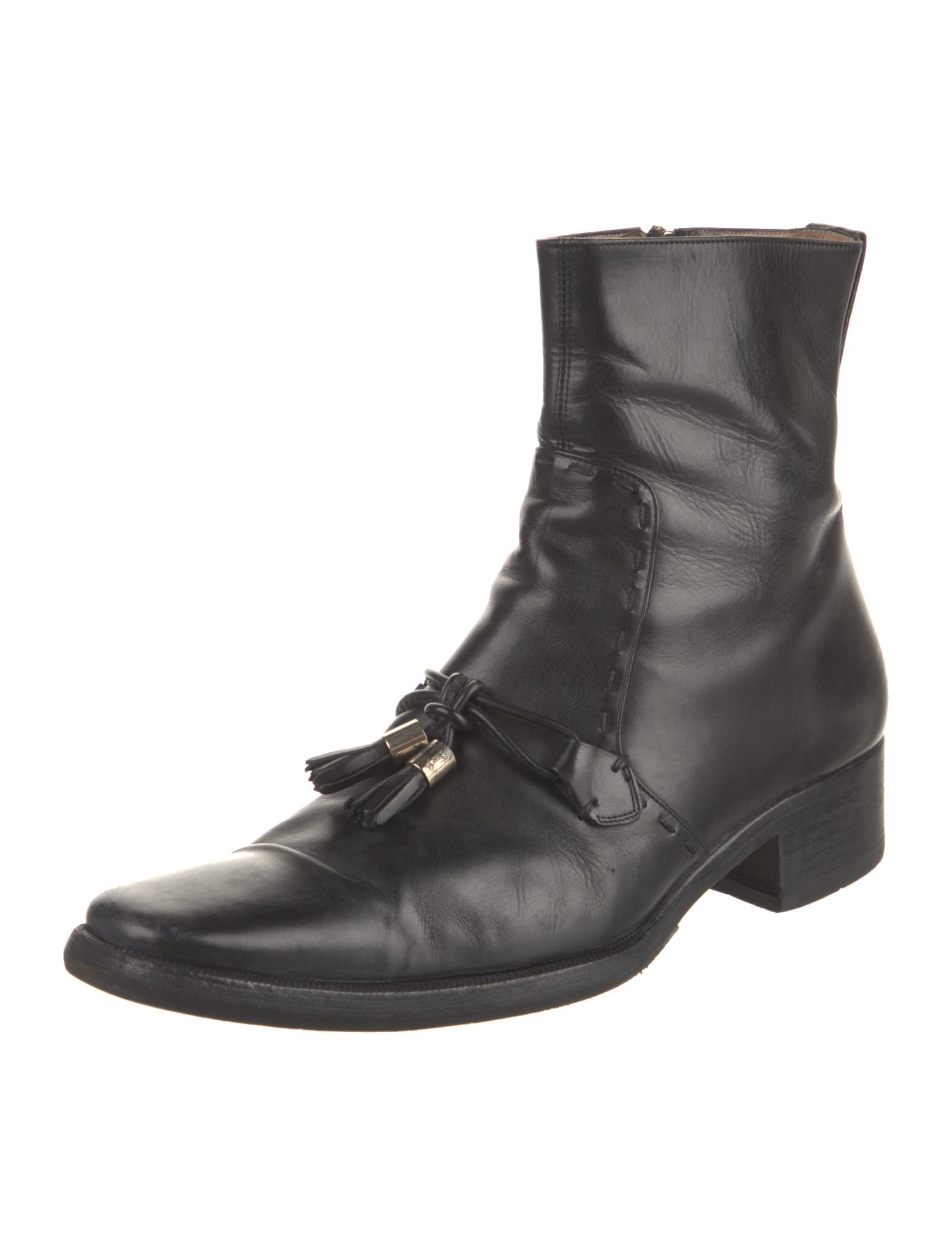 Yves Saint Laurent Rive Gauche Leather Boots